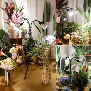 SANSI - LED 90W Ρυθμιζόμενο φωτιστικό φυτών με τρίποδο